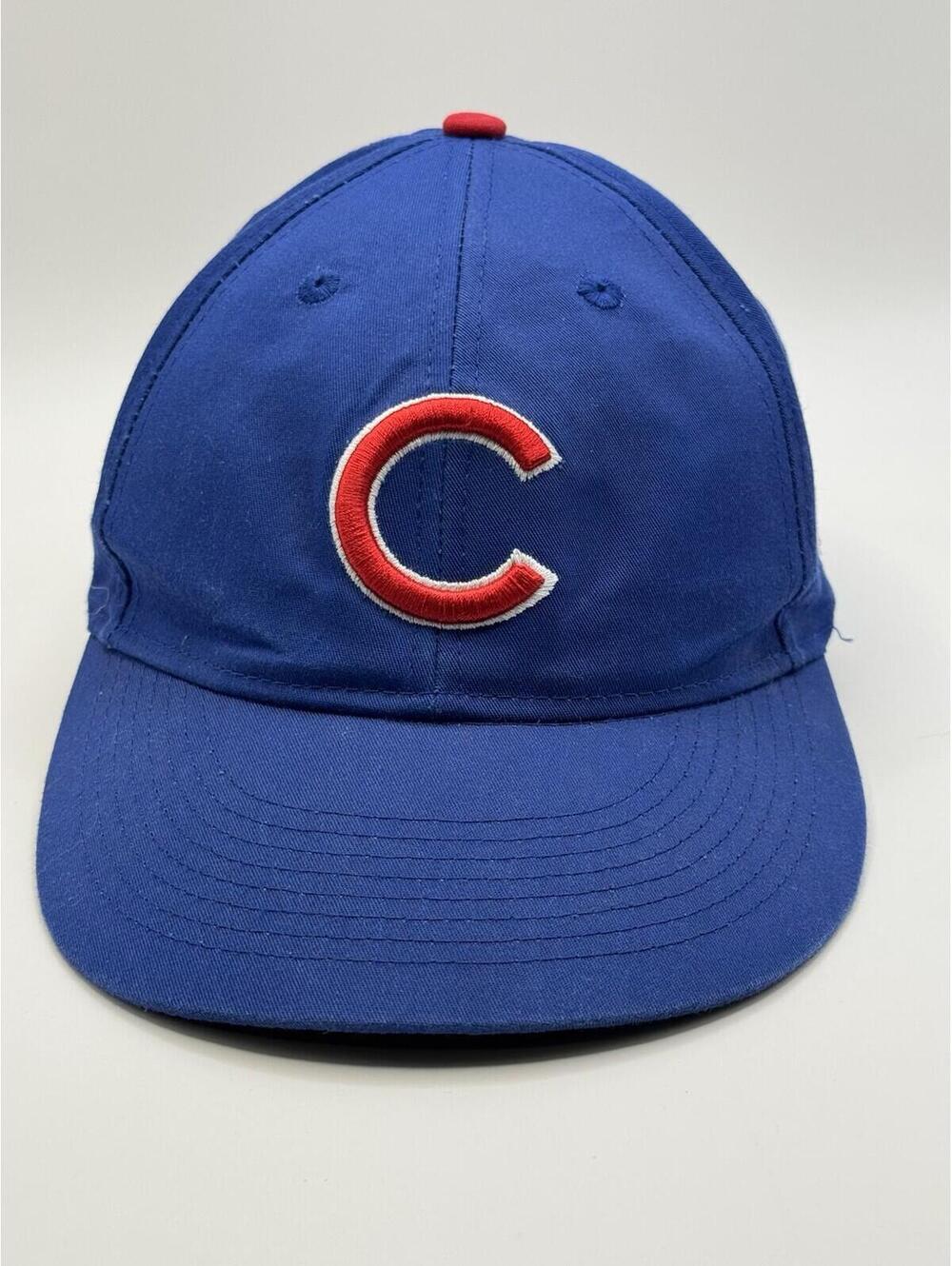 Chicago Cubs Boys Hat Blue Adjustable Strap Hook & Eye MLB Baseball Youth Size